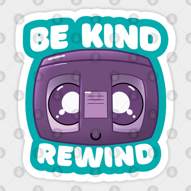 Memory Rewind Kawaii VHS Tape - Nostalgia - Sticker | TeePublic